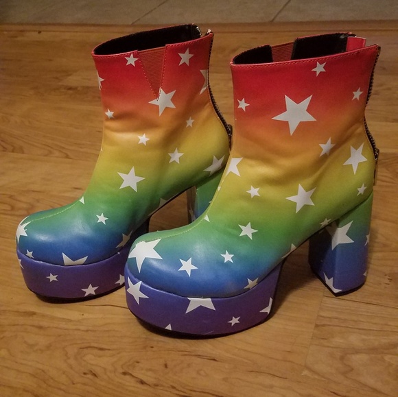 current mood rainbow boots